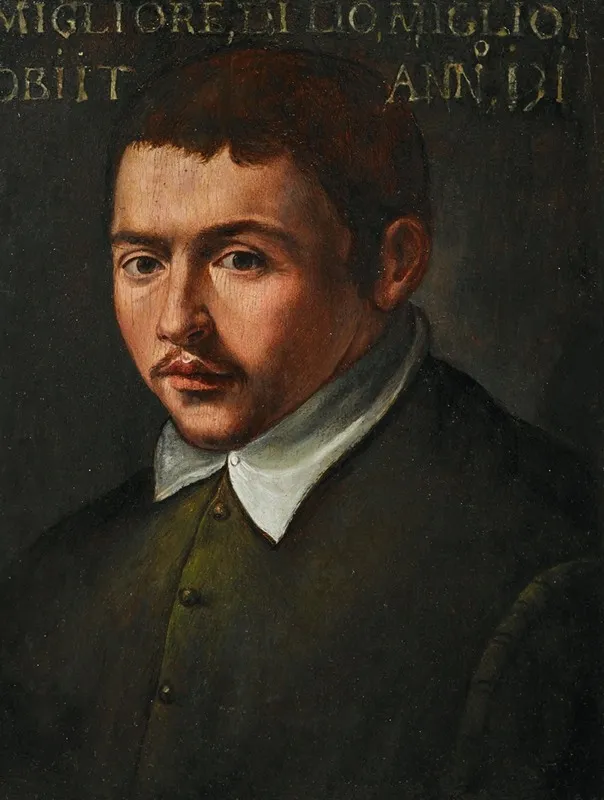 Portrait Of A Young Man 25 Wall Art by Tuscan School - High-Resolution Digital Print