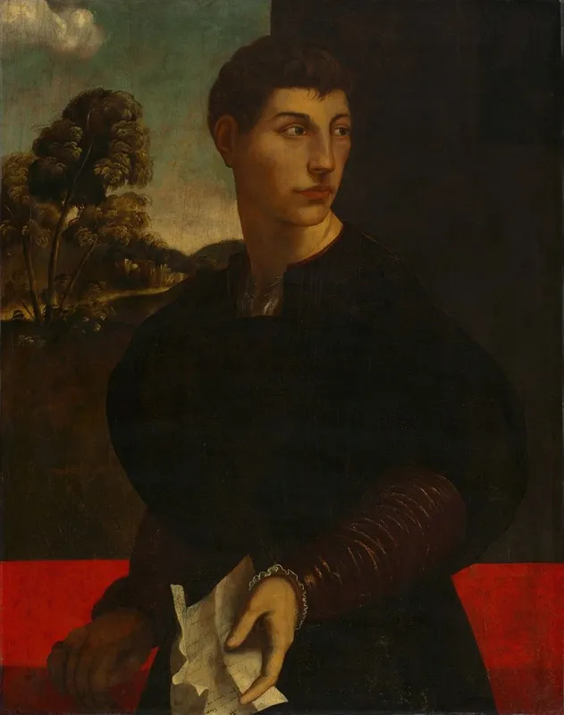 Portrait Of A Young Man 26 Wall Art by Dosso Dossi - High-Resolution Digital Print