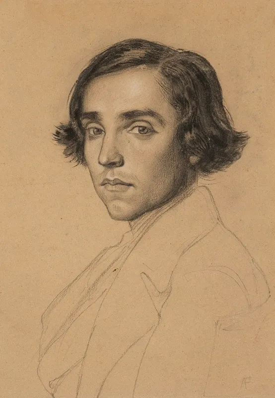 Portrait Of A Young Man 90 Wall Art by Anselm Feuerbach - High-Resolution Digital Print