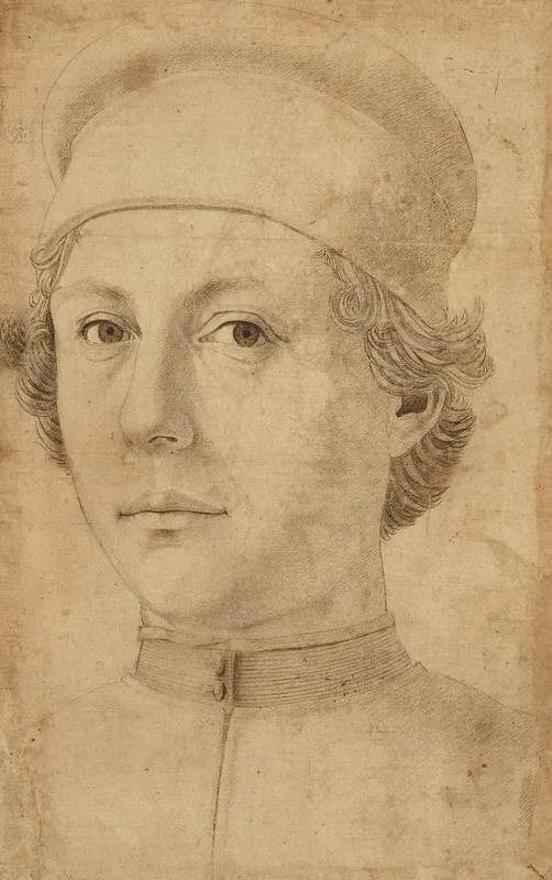 Portrait Of A Young Man Head And Shoulders Wearing A Cap Wall Art by Piero del Pollaiuolo - High-Resolution Digital Print