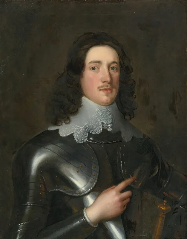 Portrait Of A Young Man In Armor With A Lace Collar Wall Art by Robert Walker - High-Resolution Digital Print