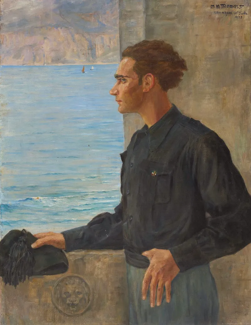 Portrait Of A Young Man In Brenzone Sul Garda Wall Art by Maria Marga Thomass - High-Resolution Digital Print