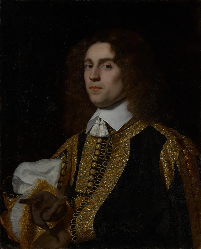 Portrait Of A Young Man In Military Costume Wall Art by Bartholomeus van der Helst - High-Resolution Digital Print