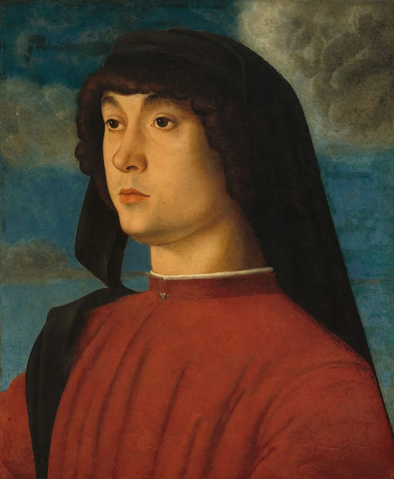 Portrait Of A Young Man In Red Wall Art by Giovanni Bellini - High-Resolution Digital Print