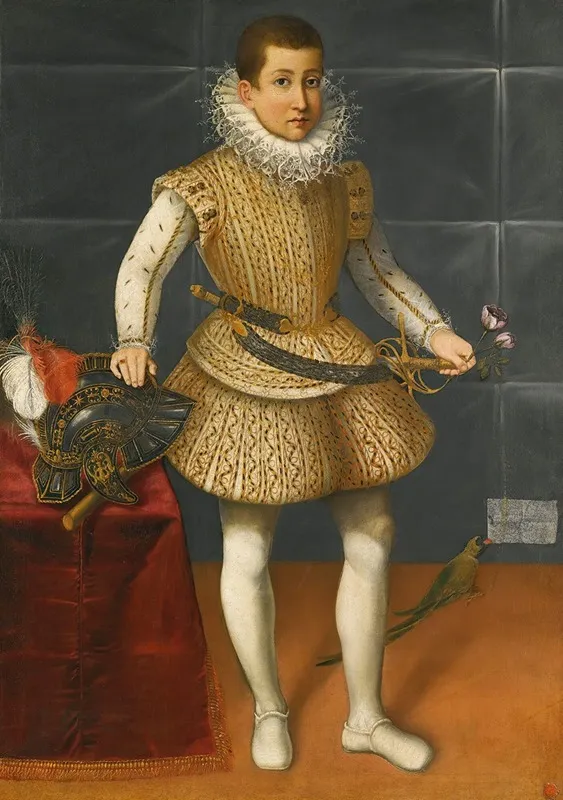 Portrait Of A Young Nobleman Of The Colonna Family Wall Art by Follower of Scipione Pulzone - High-Resolution Digital Print