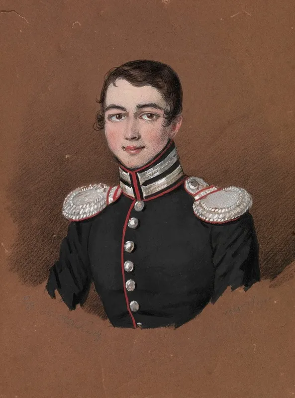 Portrait Of A Young Officer 3 Wall Art by Mikhail Terebenev - High-Resolution Digital Print