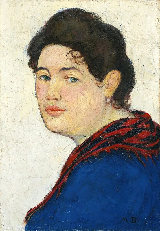 Portrait Of A Young Peasant Woman Wall Art by Max Buri - High-Resolution Digital Print