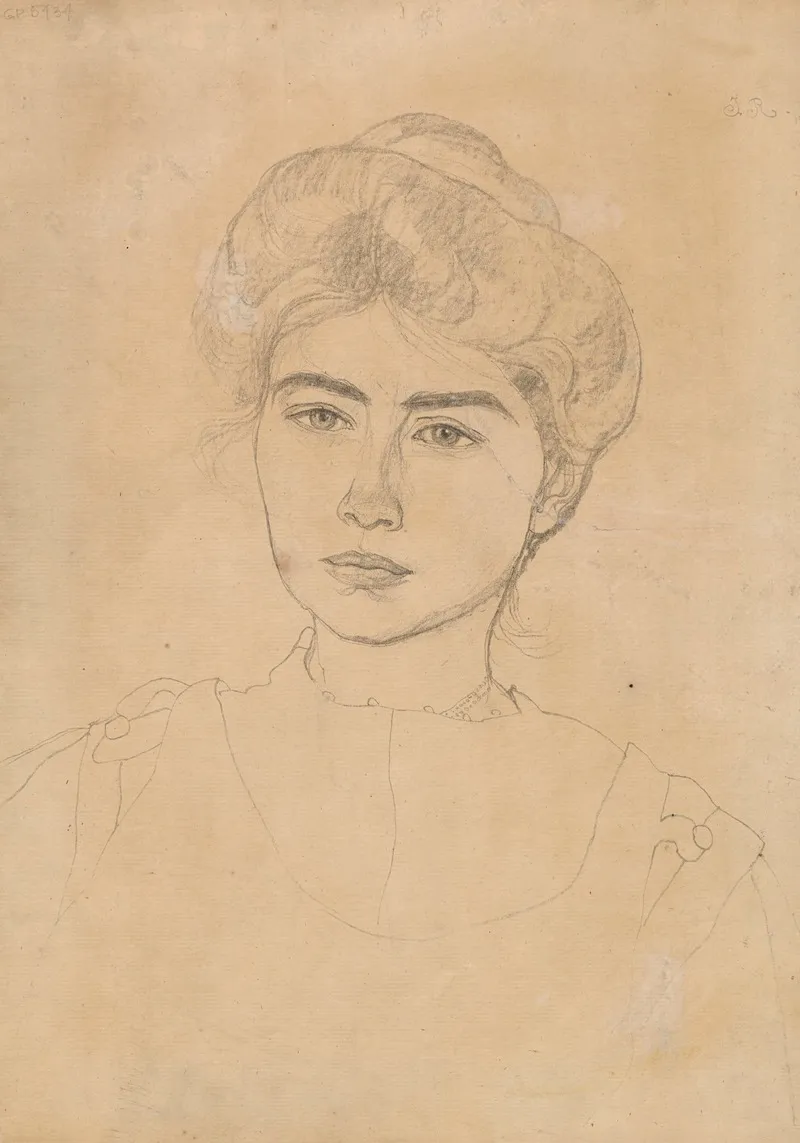 Portrait Of A Young Woman 118 Wall Art by Jan Rembowski - High-Resolution Digital Print