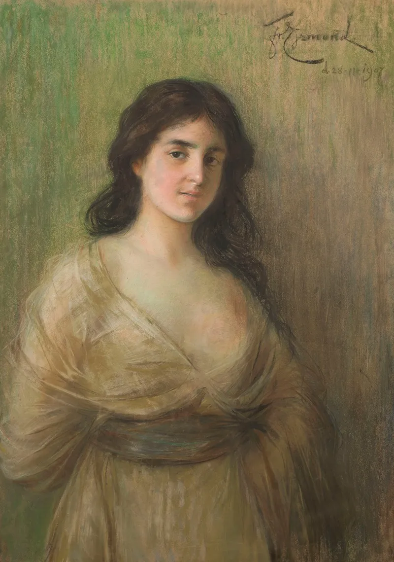 Portrait Of A Young Woman 120 Wall Art by Franciszek Ejsmond - High-Resolution Digital Print