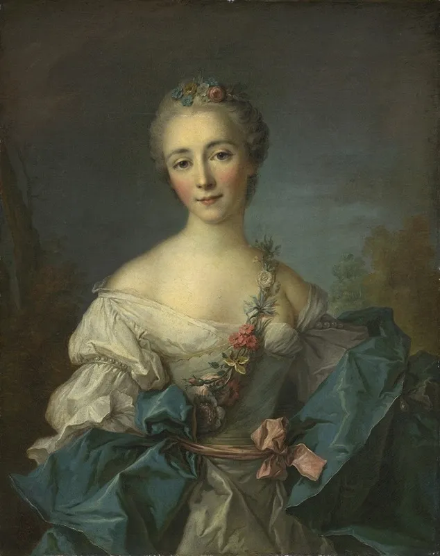 Portrait Of A Young Woman 19 Wall Art by After Jean-Marc Nattier - High-Resolution Digital Print