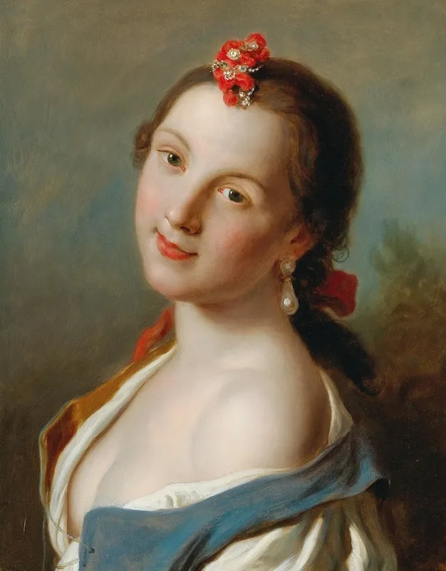 Portrait Of A Young Woman 36 Wall Art by Pietro Rotari - High-Resolution Digital Print