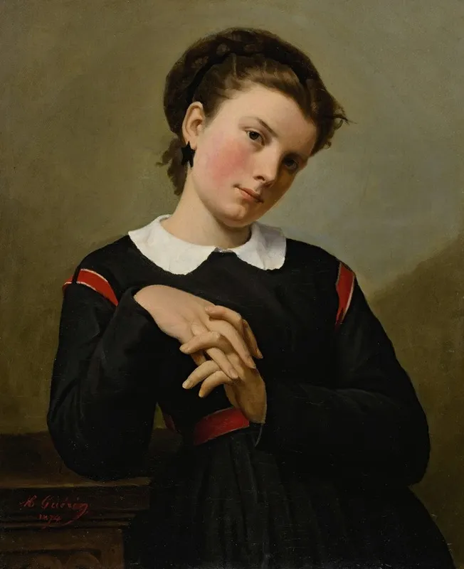 Portrait Of A Young Woman 37 Wall Art by Marie Guérin - High-Resolution Digital Print