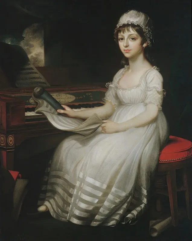 Portrait Of A Young Woman 38 Wall Art by Mather Brown - High-Resolution Digital Print