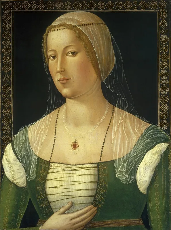 Portrait Of A Young Woman 3 Wall Art by Girolamo di Benvenuto - High-Resolution Digital Print