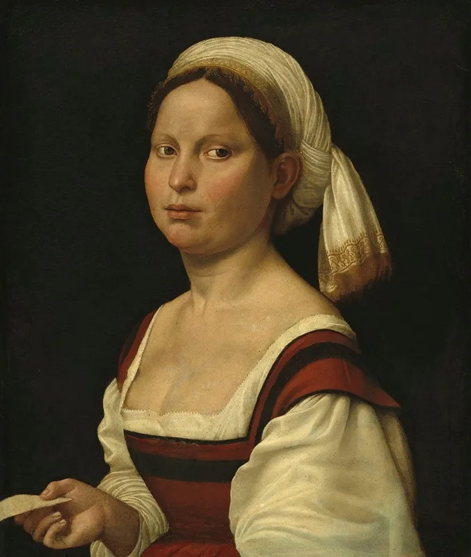 Portrait Of A Young Woman 4 Wall Art by Giuliano Bugiardini - High-Resolution Digital Print