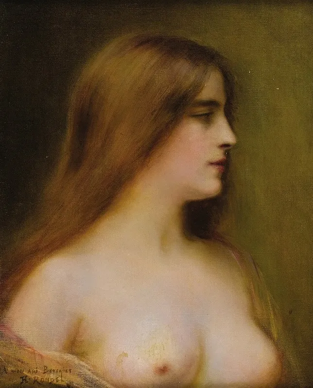 Portrait Of A Young Woman 64 Wall Art by Henri Rondel - High-Resolution Digital Print