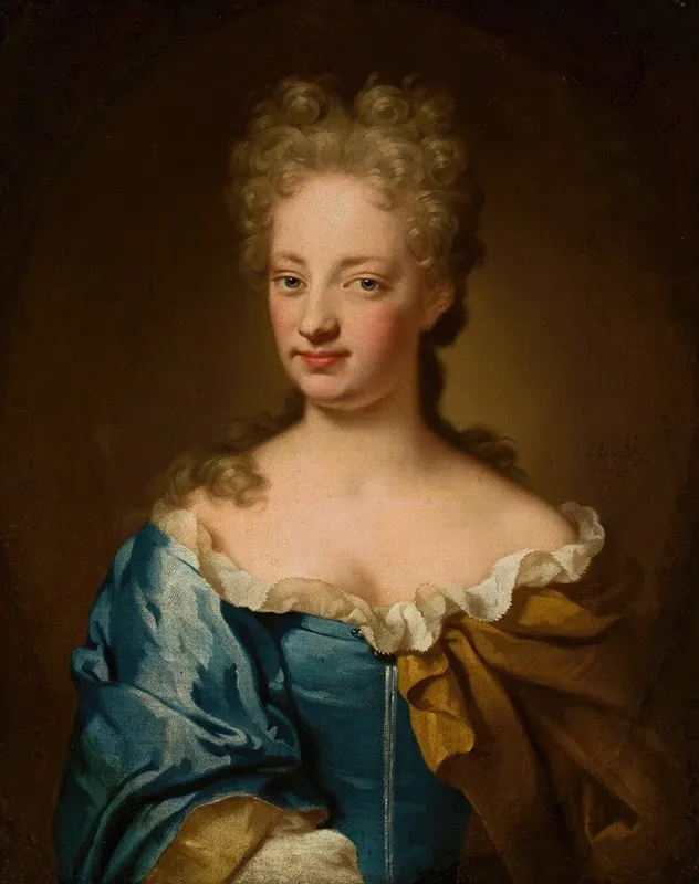 Portrait Of A Young Woman 84 Wall Art by Hans Hinrich Rundt - High-Resolution Digital Print