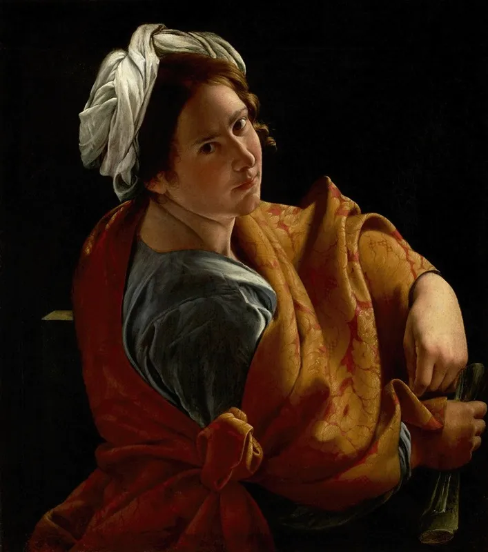 Portrait Of A Young Woman As A Sibyl Wall Art by Orazio Gentileschi - High-Resolution Digital Print