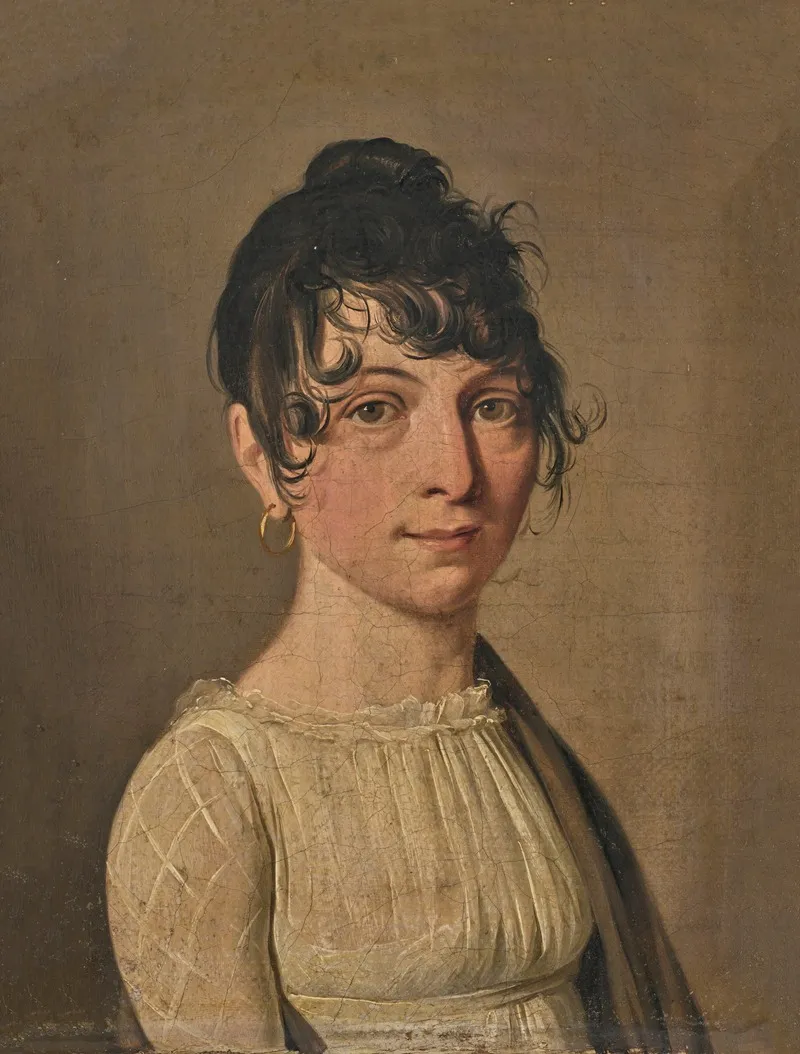 Portrait Of A Young Woman In A White Dress 3