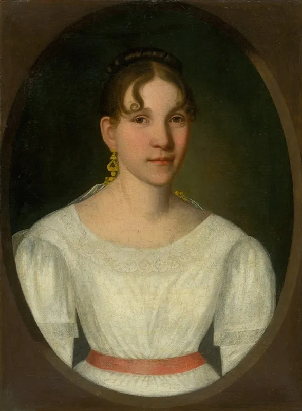 Portrait Of A Young Woman In White Mrs Zgolay
