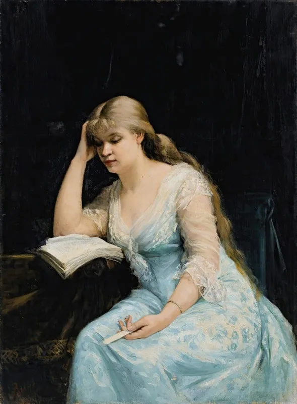 Portrait Of A Young Woman Reading