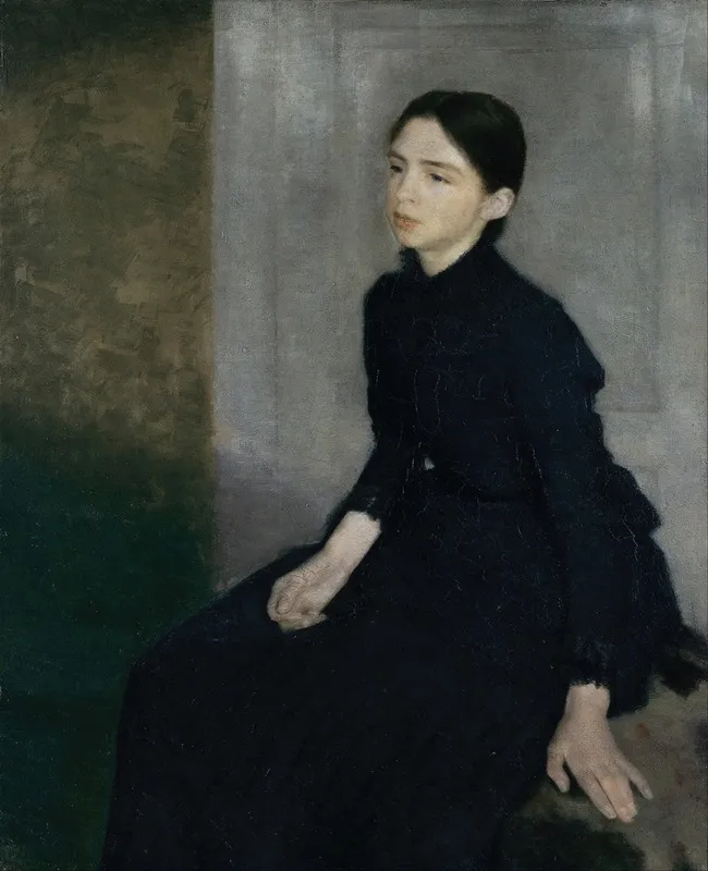 Portrait Of A Young Woman The Artists Sister Anna Hammershoi