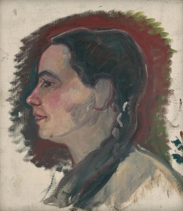 Portrait Of A Young Woman With A Braid