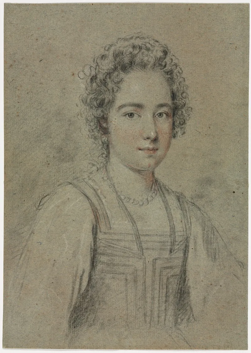 Portrait Of A Young Woman With Pearls 2 Wall Art by Ottavio Leoni - High-Resolution Digital Print