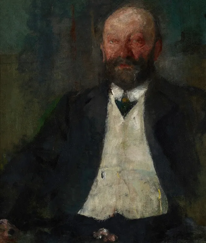 Portrait Of Adam Nowina Boznanski Artists Father Wall Art by Olga Boznanska - High-Resolution Digital Print