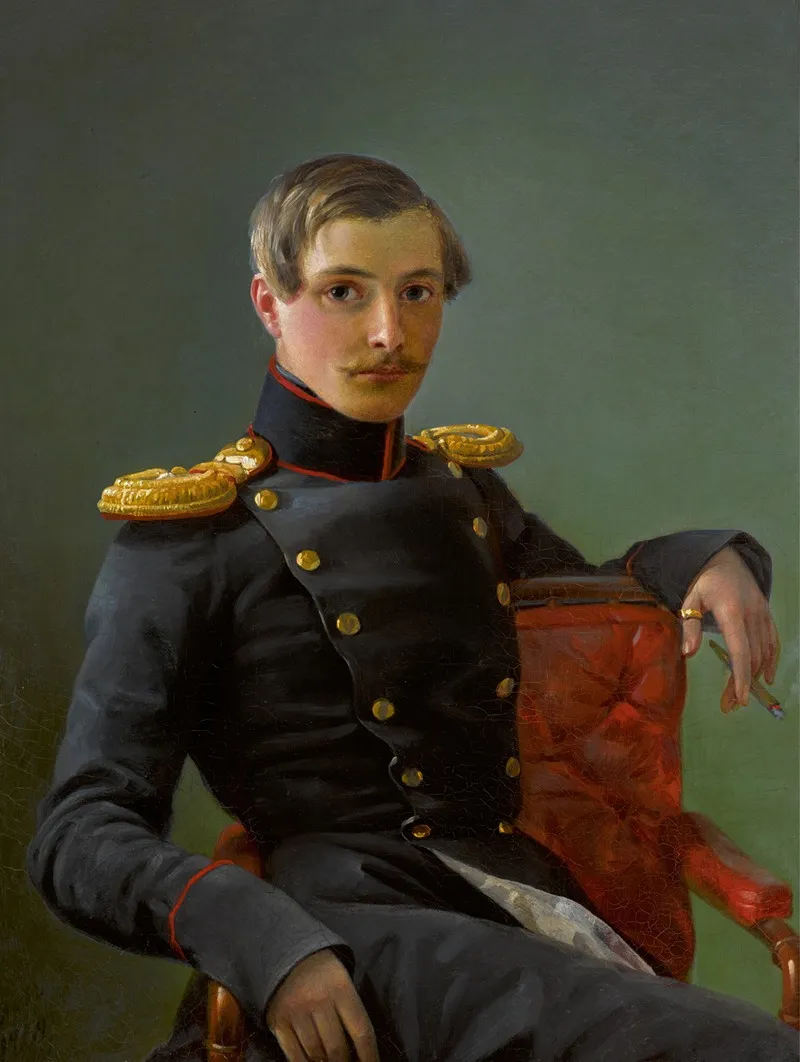 Portrait Of Alexander Nikolaevich Karamzin Wall Art by Pimen Nikitich Orlov - High-Resolution Digital Print