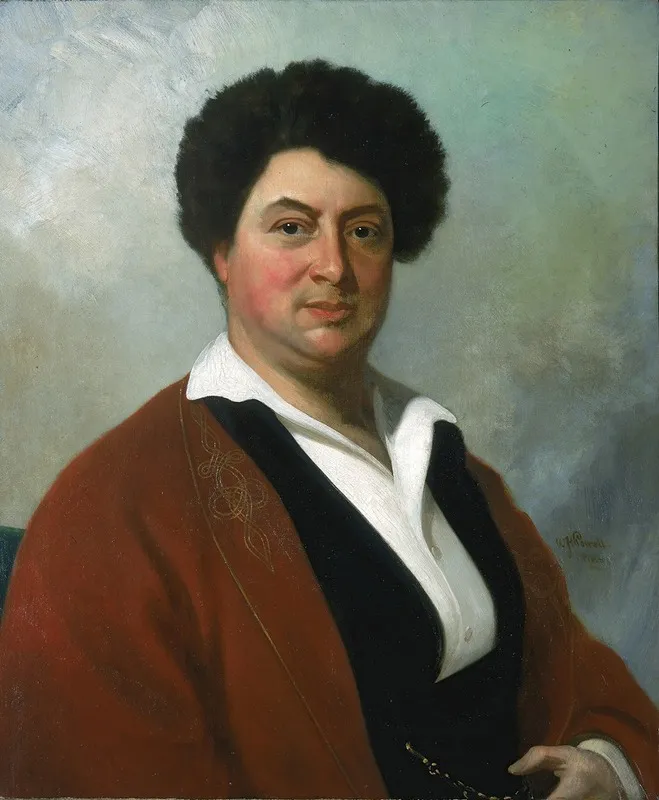 Portrait Of Alexandre Dumas Wall Art by William Henry Powell - High-Resolution Digital Print