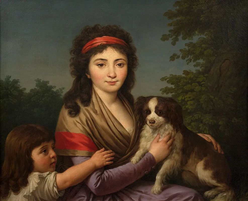 Portrait Of Alexandrine Julie Vaudoyer Daughter Of The Painter And Wife Of The Architect Antoine Laurent Vaudoyer