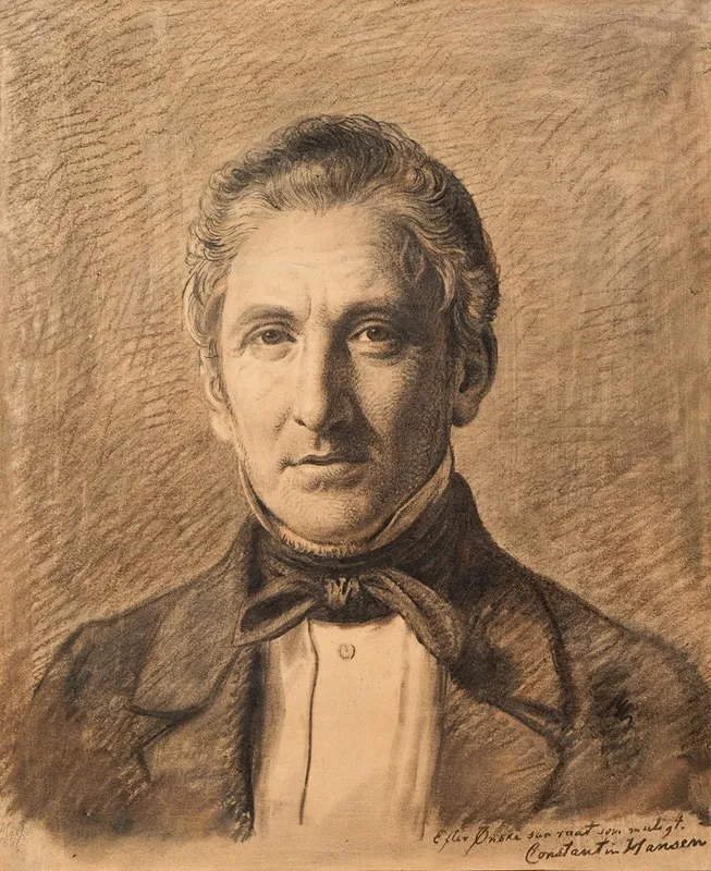 Portrait Of Alfred Hage 2 Wall Art by Constantin Hansen - High-Resolution Digital Print