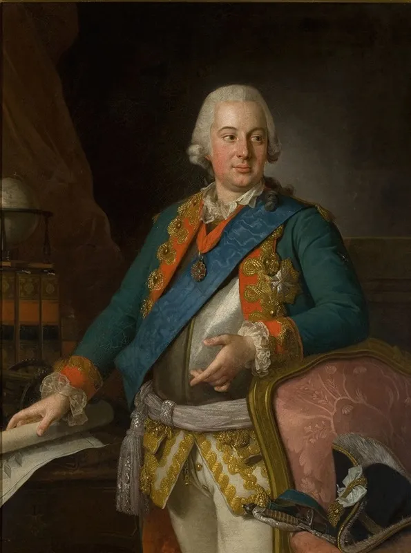 Portrait Of Alojzy Bruhl 1739 1793 General Wall Art by Per Krafft the Elder - High-Resolution Digital Print