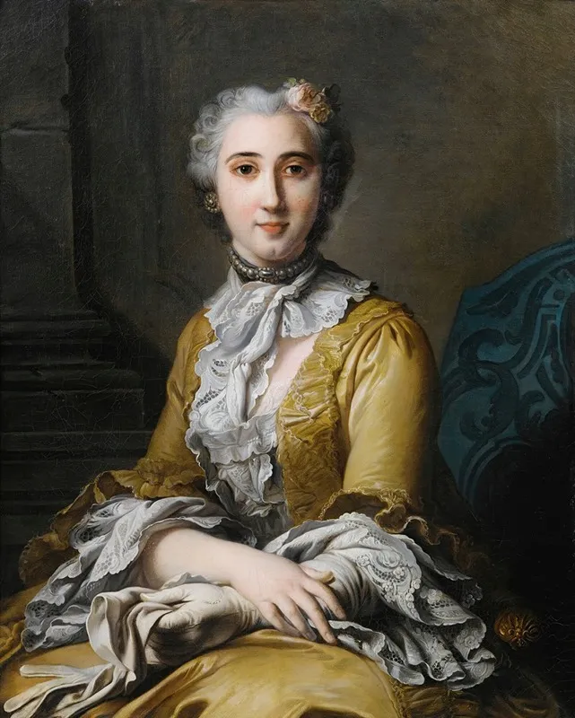 Portrait Of Alphonsine Genevieve De Barjot De Roncethe Comtesse De Durfort Wall Art by Jean Valade - High-Resolution Digital Print
