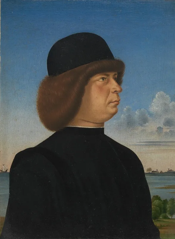 Portrait Of Alvise Contarini Wall Art by Jacometto Veneziano - High-Resolution Digital Print