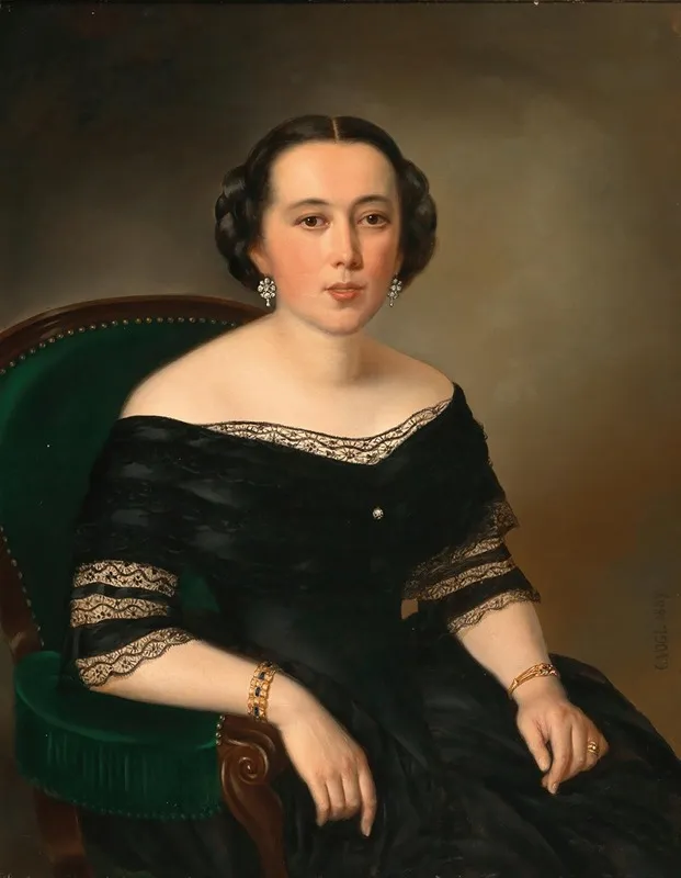 Portrait Of Amalia Schmidt Wall Art by Karl Vogl - High-Resolution Digital Print