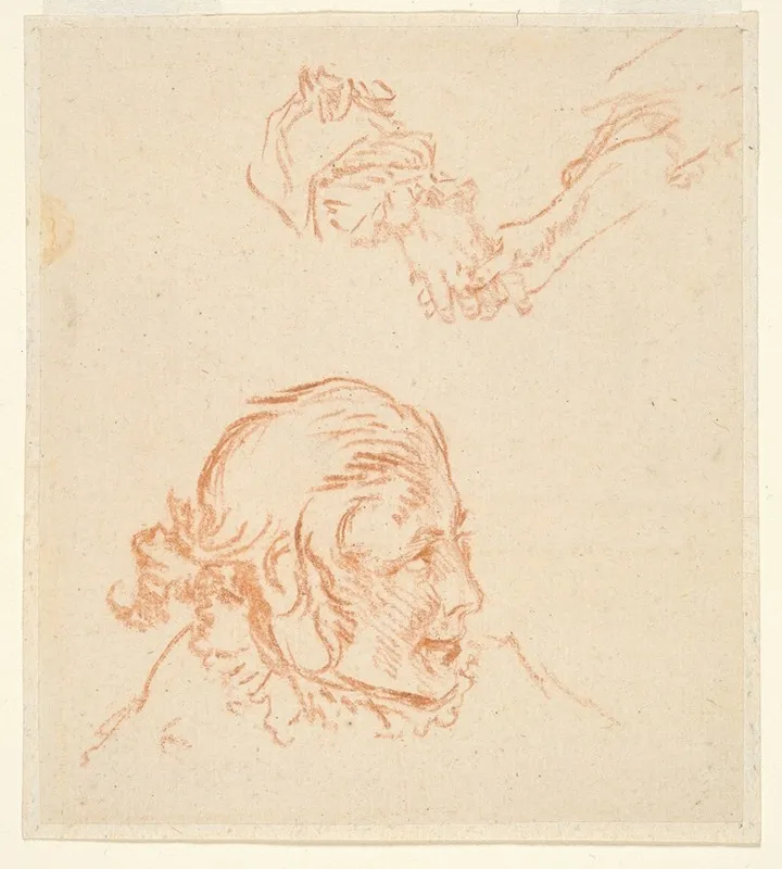 Portrait Of An Actor And Study Of Hands