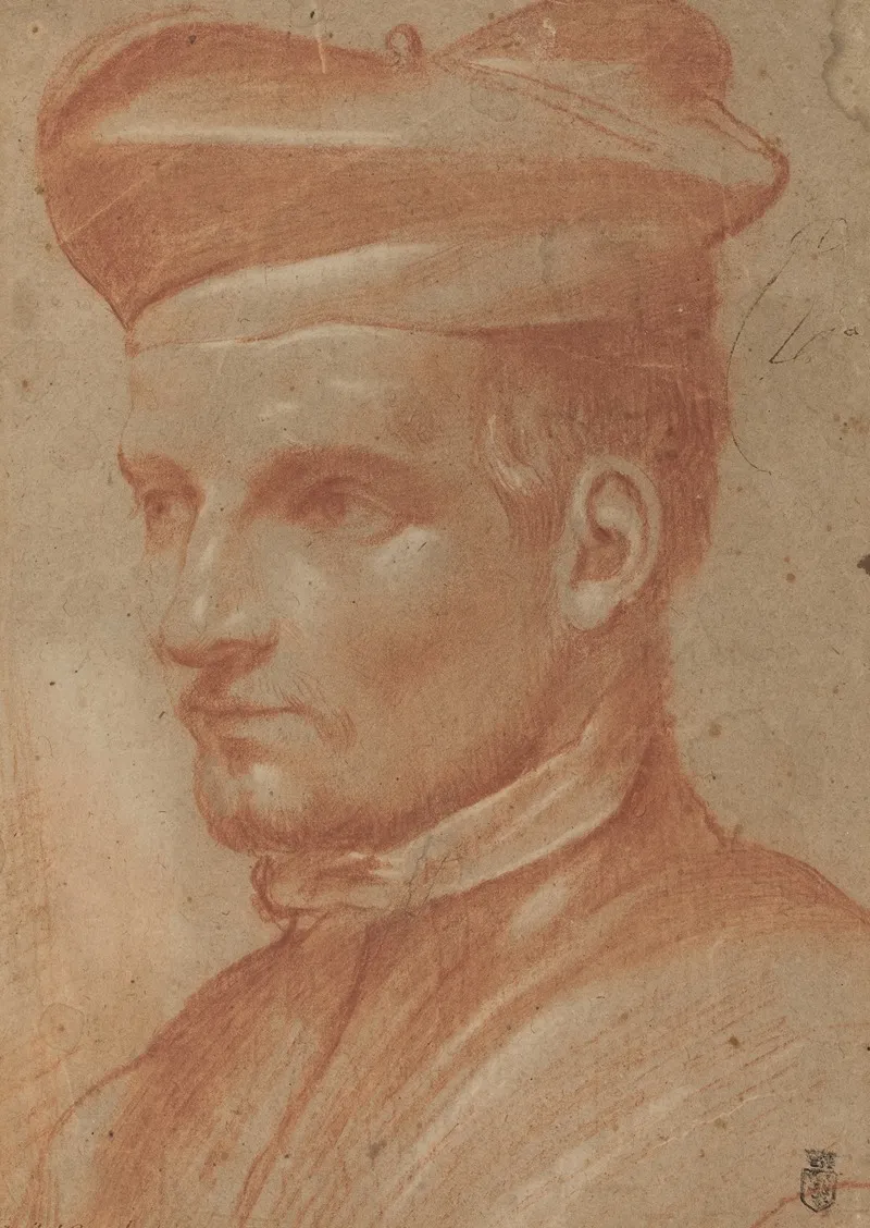 Portrait Of An Ecclesiastic Wearing A Biretta