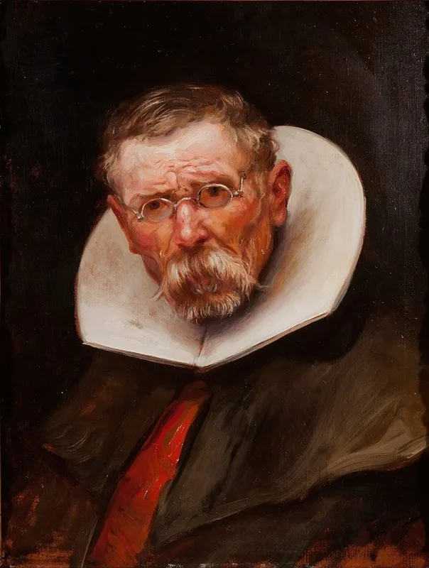 Portrait Of An Elderly Man Dressed In The Style Of The Reign Of Philip Iii Wall Art by José Llaneces - High-Resolution Digital Print