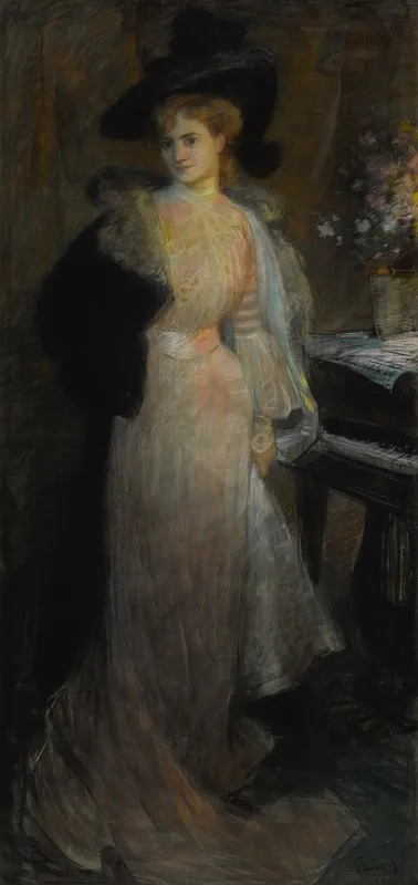 Portrait Of An Elegant Lady 4 Wall Art by Jules-Alexandre Grün - High-Resolution Digital Print