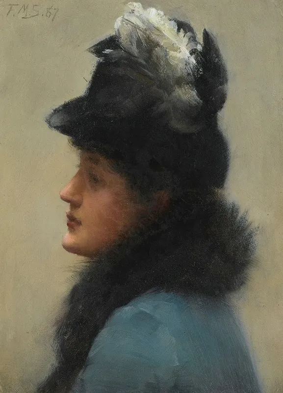 Portrait Of An Elegant Lady Wall Art by Frank Markham Skipworth - High-Resolution Digital Print