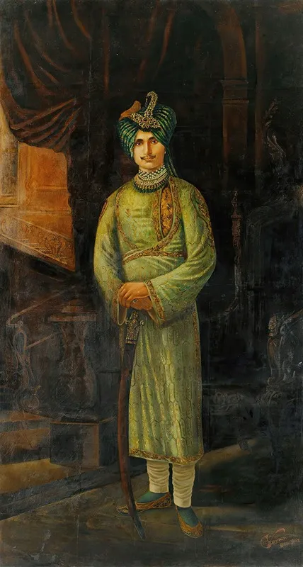 Portrait Of An Indian Prince Wall Art by G. Vernon - High-Resolution Digital Print