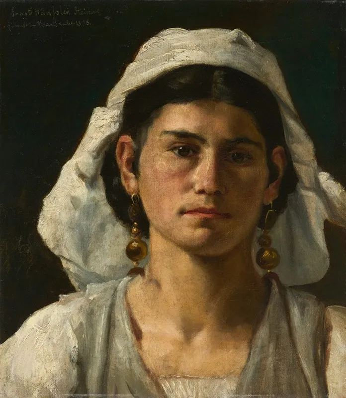 Portrait Of An Italian Woman 3 Wall Art by Ernst Hänßler - High-Resolution Digital Print