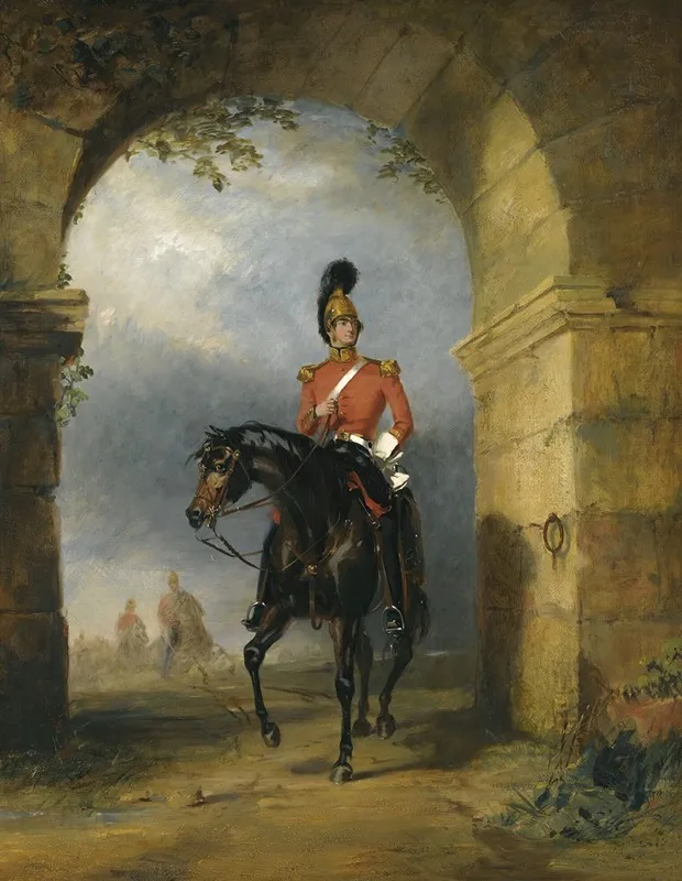 Portrait Of An Officer Of Dragoon Guards Wall Art by George Henry Laporte - High-Resolution Digital Print