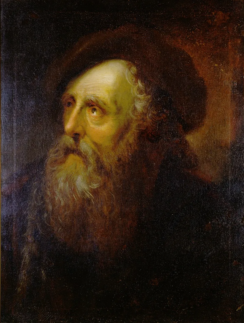Portrait Of An Old Jew 2 Wall Art by Antoine Pesne - High-Resolution Digital Print