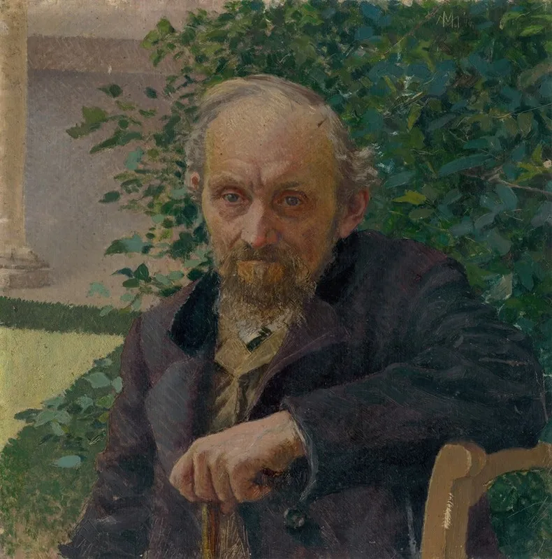 Portrait Of An Old Man 9 Wall Art by Milan Thomka Mitrovský - High-Resolution Digital Print