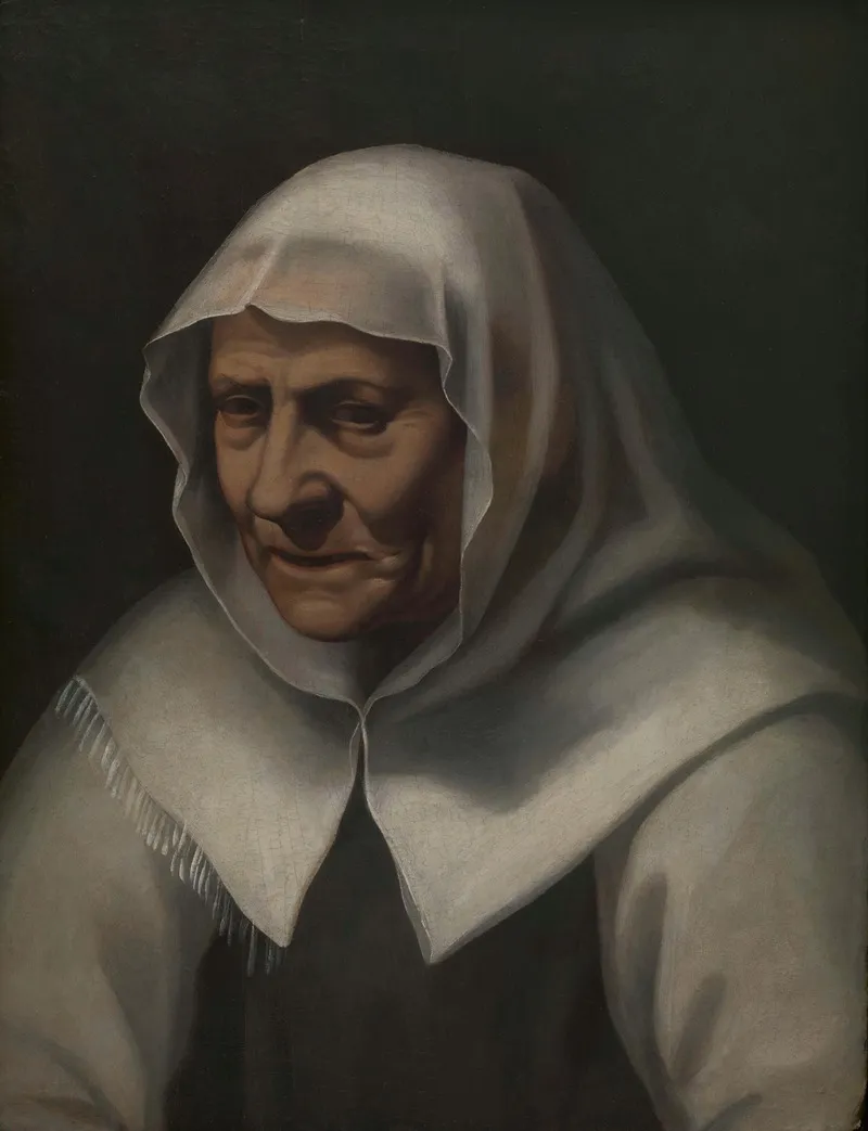 Portrait Of An Old Woman 5 Wall Art by Nicolas Lagneau - High-Resolution Digital Print