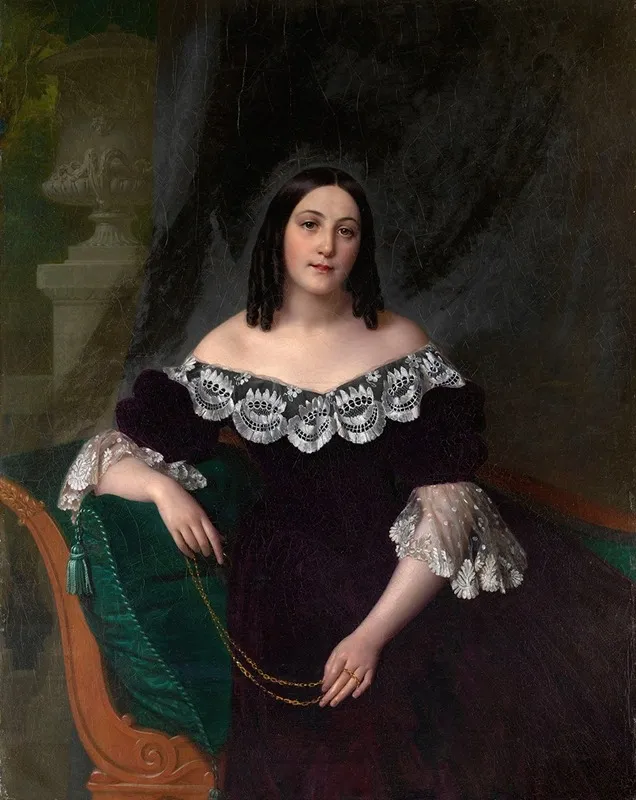 Portrait Of An Unknown Woman 4 Wall Art by Alexey Vassilievich Tyranov - High-Resolution Digital Print