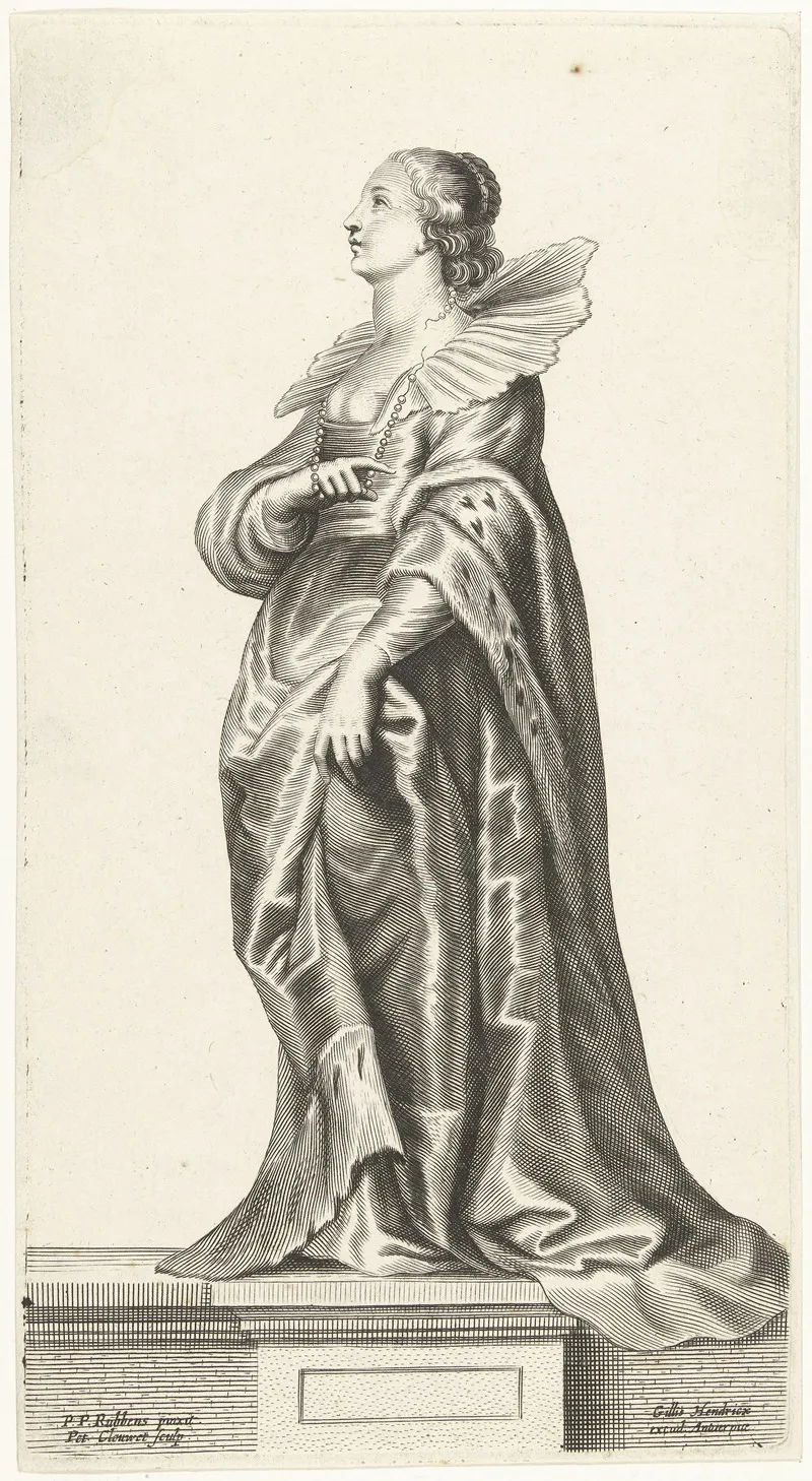 Portrait Of An Unknown Woman 8 Wall Art by Petrus Clouwet - High-Resolution Digital Print